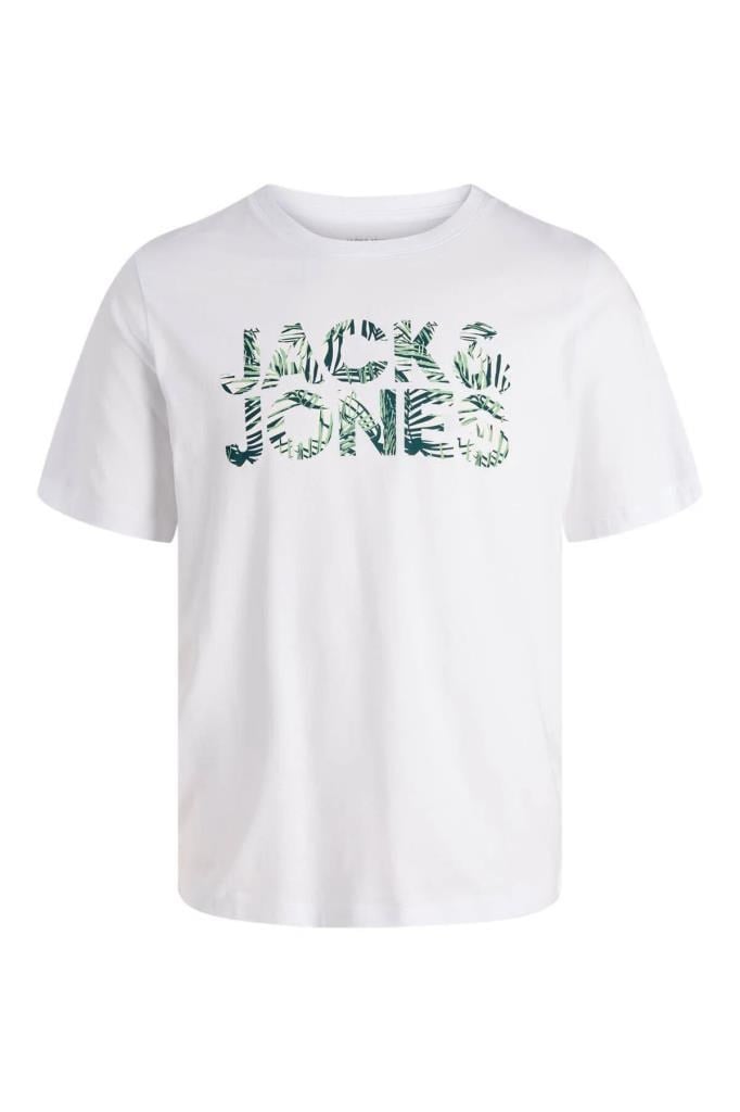 Jack&Jones 12288536 JJEJEFF LOGO TEE SS SN WHITE ERKEK T-SHİRT