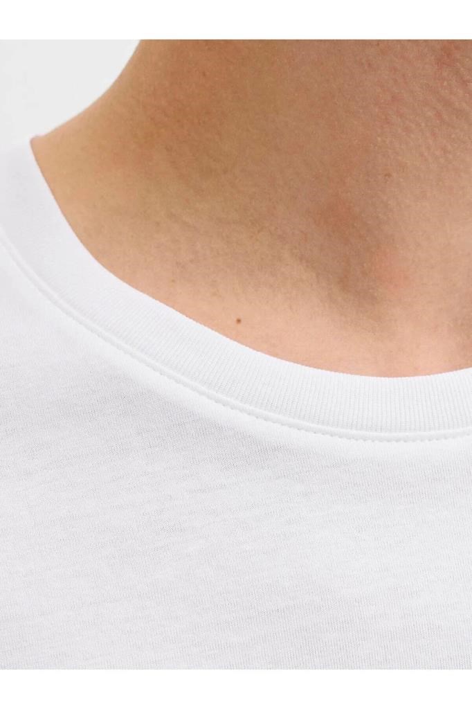 Jack&Jones 12288536 JJEJEFF LOGO TEE SS SN WHITE ERKEK T-SHİRT