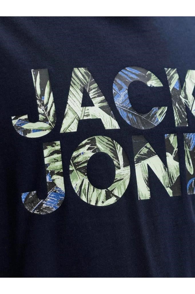 Jack&Jones 12288536 JJEJEFF LOGO TEE SS SN SKY CAPTAIN ERKEK T-SHİRT