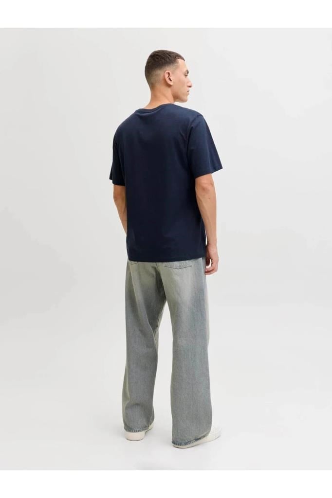 Jack&Jones 12288536 JJEJEFF LOGO TEE SS SN SKY CAPTAIN ERKEK T-SHİRT