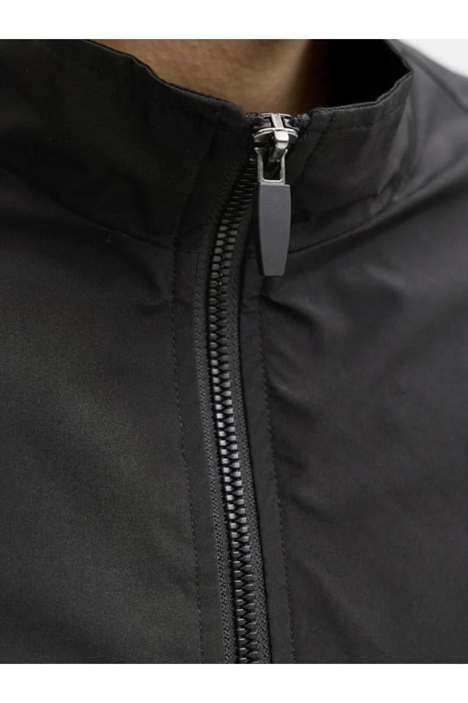 Jack&Jones 12288895 JJECHARGE COLLAR BOMBER BLACK ERKEK CEKET