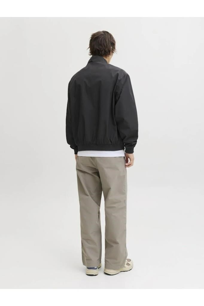 Jack&Jones 12288895 JJECHARGE COLLAR BOMBER BLACK ERKEK CEKET