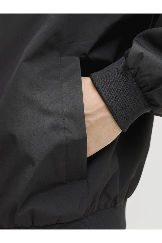 Jack&Jones 12288895 JJECHARGE COLLAR BOMBER BLACK ERKEK CEKET