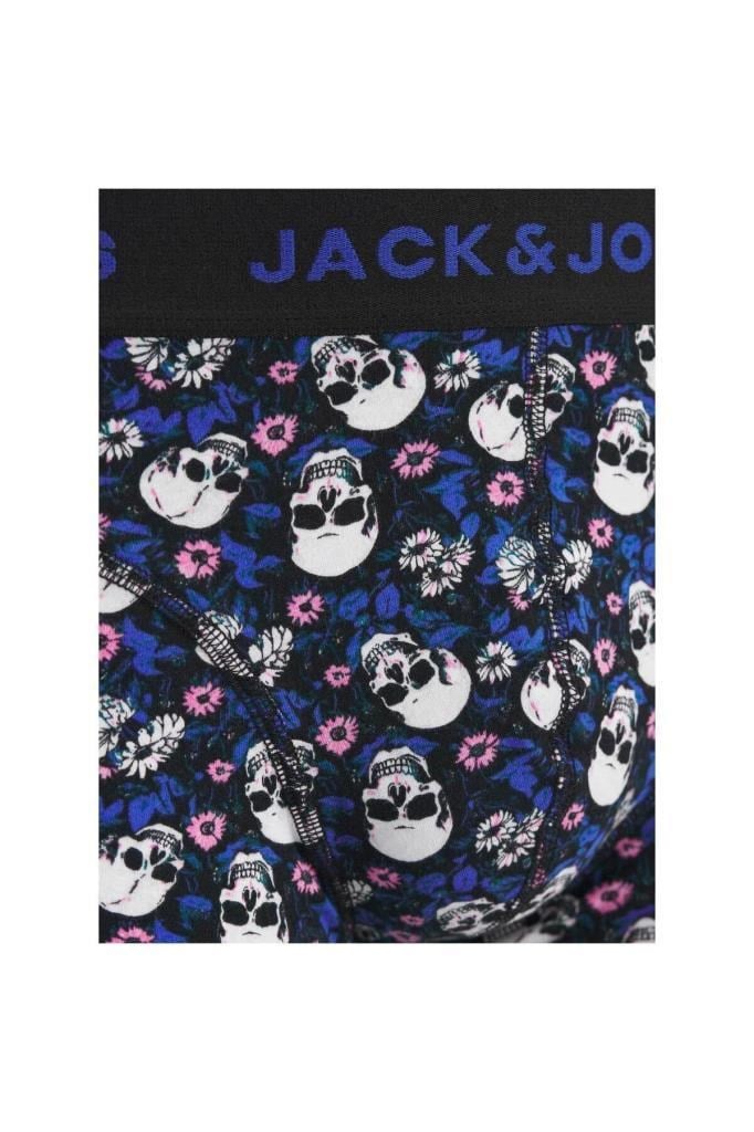 Jack&Jones 12289026 JACFLOWER TRUNKS 3 PACK BLACK ERKEK BOXER