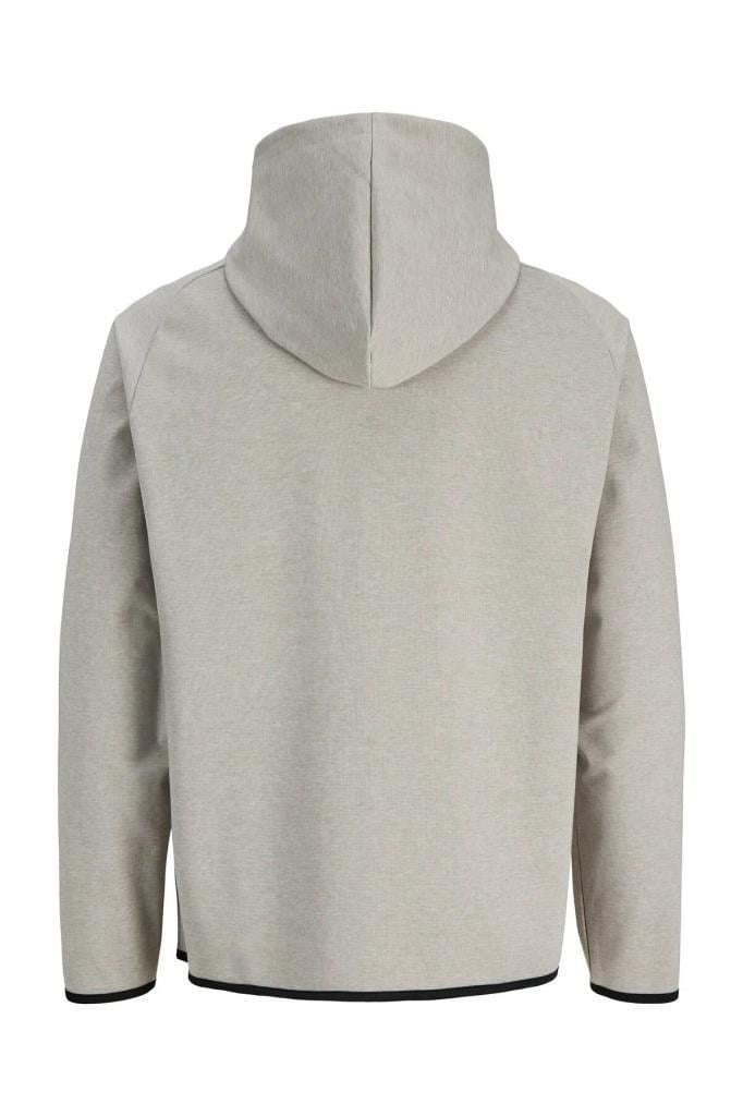 Jack&Jones 12289209 JJEBASE SWEAT ZIP HOOD SN LIGHT GREY ERKEK SWEATSHİRT