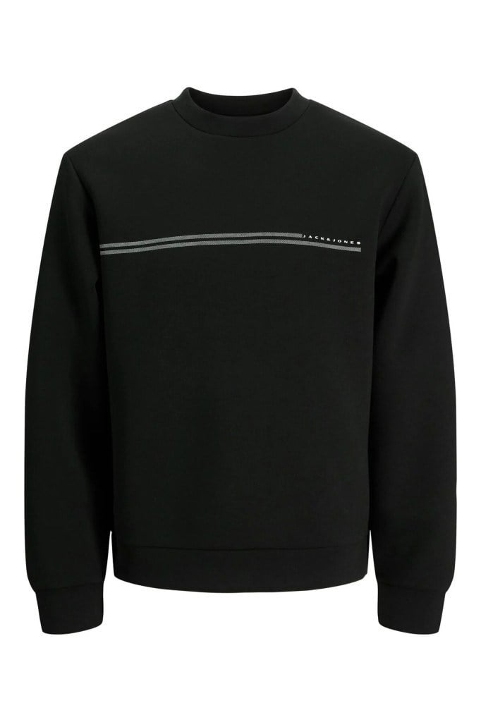 Jack&Jones 12289830 JCOFUSION SCUBA SWEAT CREW NECK BLACK ERKEK SWEATSHİRT