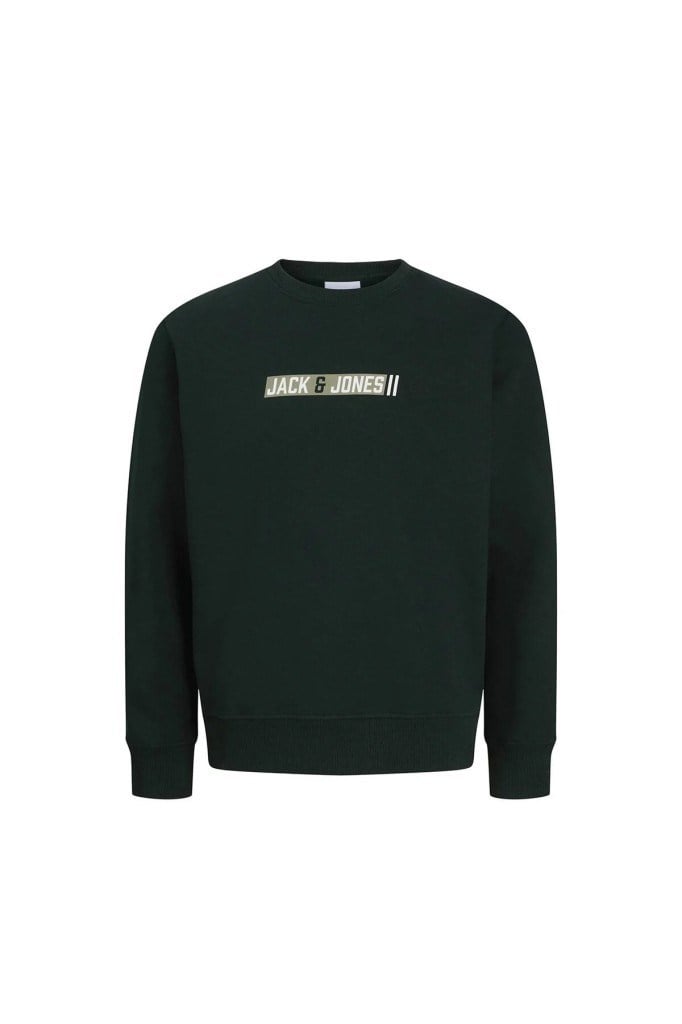 Jack&Jones 12298431 JJMUNK SWEAT CREW NECK SCARAB ERKEK SWEATSHİRT