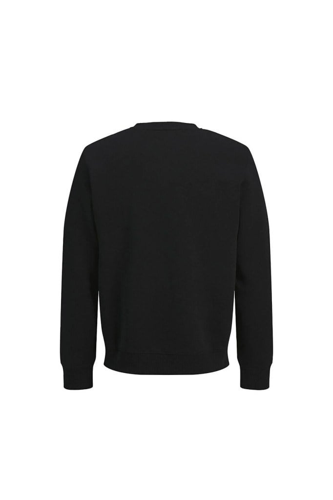 Jack&Jones 12298431 JJMUNK SWEAT CREW NECK BLACK ERKEK SWEATSHİRT