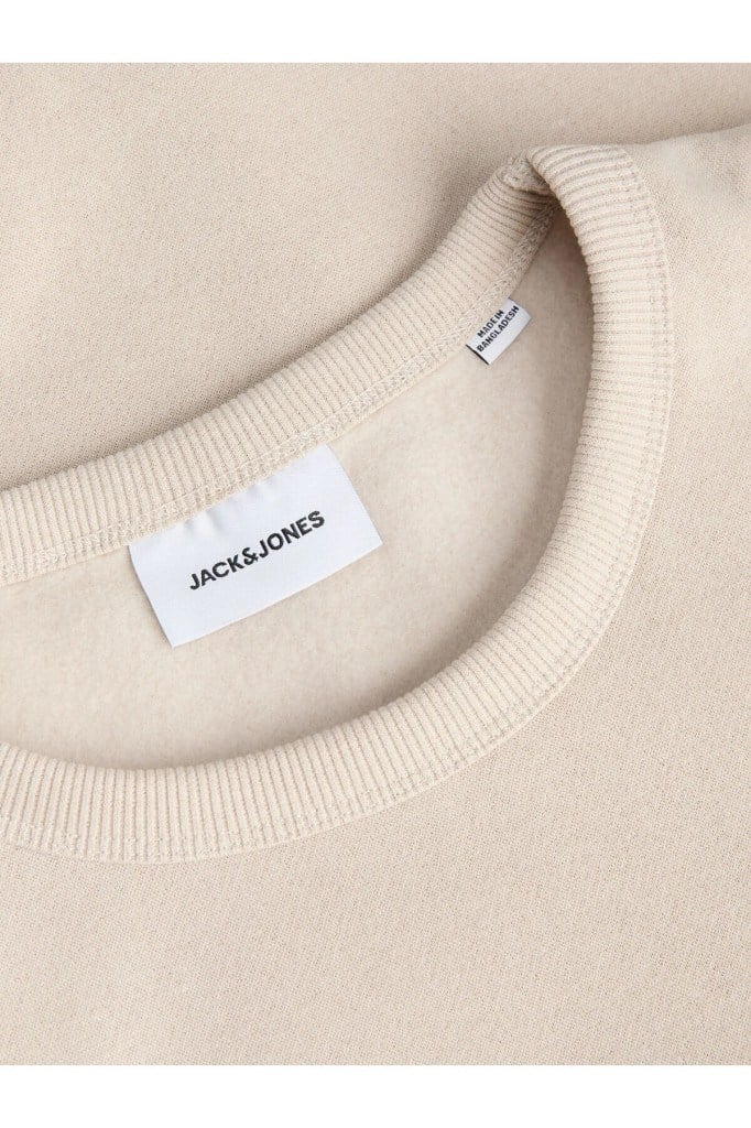 Jack&Jones 12298440 JJCLEVELAND SWEAT CREWNECK MOONBEAM ERKEK SWEATSHİRT