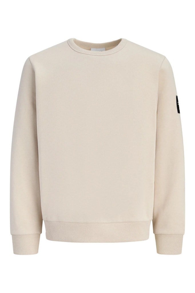 Jack&Jones 12298440 JJCLEVELAND SWEAT CREWNECK MOONBEAM ERKEK SWEATSHİRT