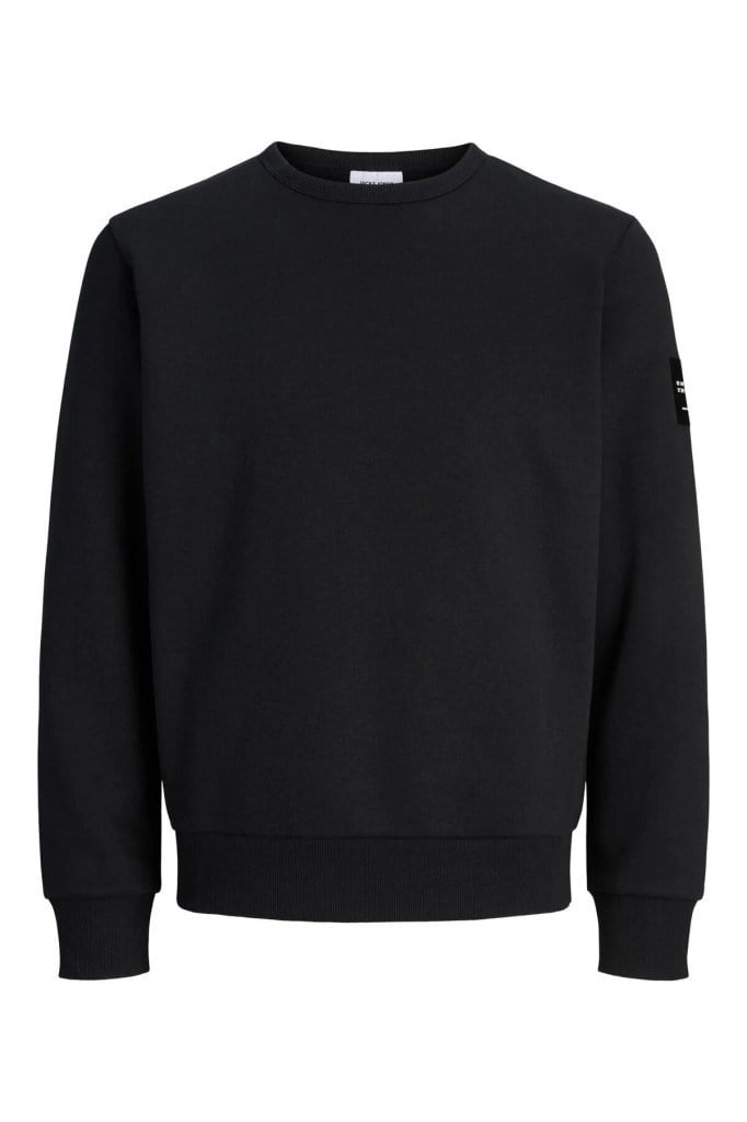 Jack&Jones 12298440 JJCLEVELAND SWEAT CREWNECK BLACK ERKEK SWEATSHİRT