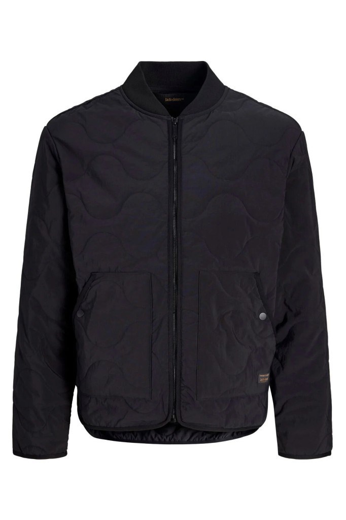 Jack&Jones 12298748 JJAXEL LINER JACKET BLACK ERKEK MONT