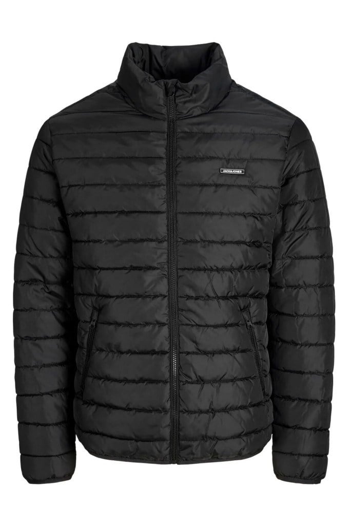 Jack&Jones 12299190 JJELVIS LIGHT PUFFER COLLAR BLACK ERKEK MONT
