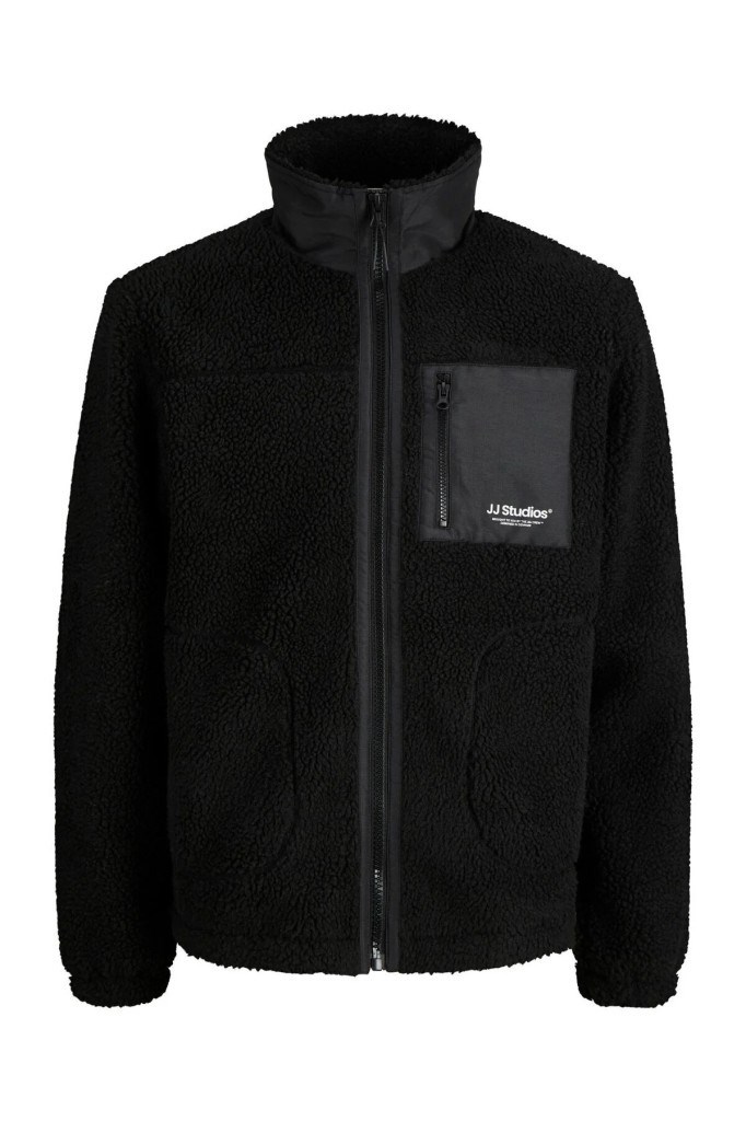 Jack&Jones 12299491 JJESOHO TEDDY JACKET AW26 BLACK ERKEK CEKET