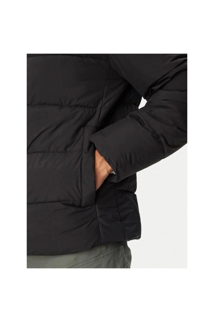 Jack&Jones 12299907 JJEFREDDIE PUFFER HOOD BLACK ERKEK MONT