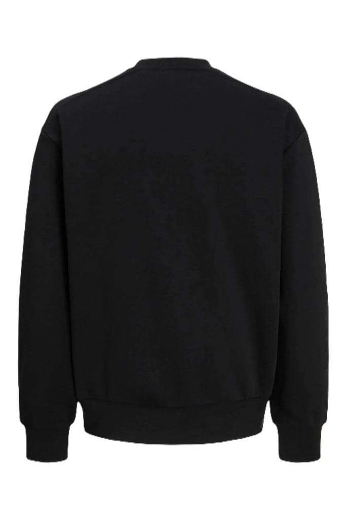 Jack&Jones 12300444 JCOCLUB BADGE SWEAT CREW NECK BLACK ERKEK SWEATSHİRT