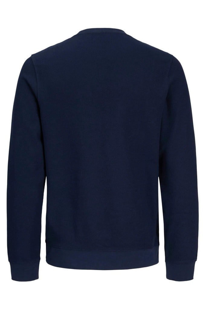 Jack&Jones 12302739 JPRBLUALVES STRUCTURE SWEAT NAVY ERKEK SWEAT