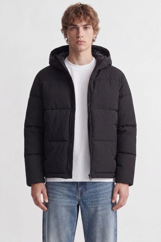 Jack&Jones 12303930 JJGALAXY PUFFER JACKET BLACK ERKEK MONT