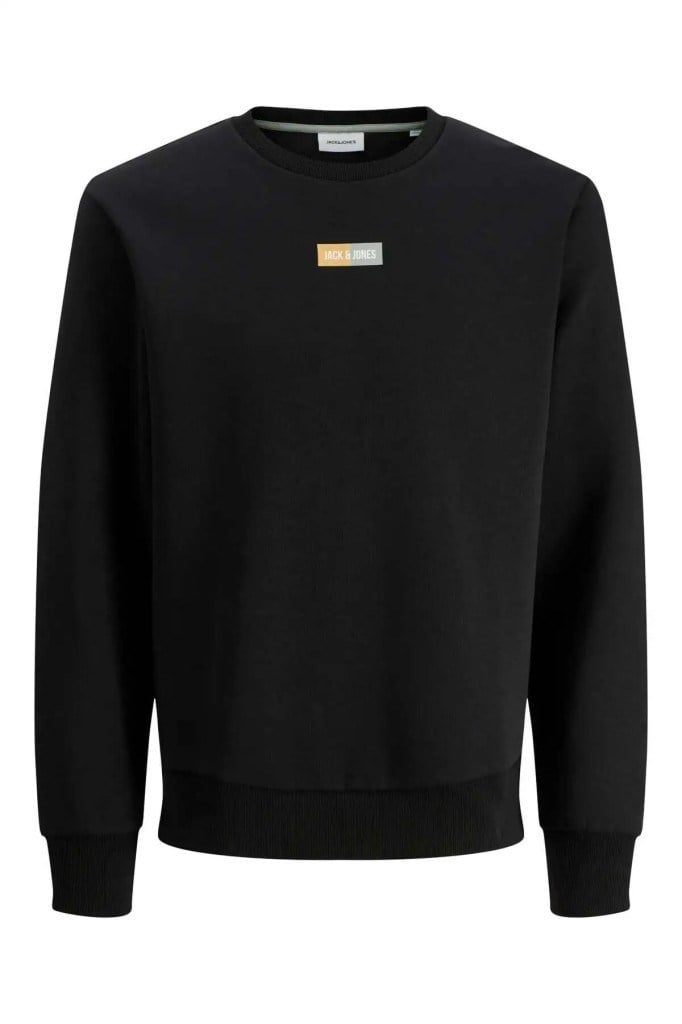 Jack&Jones 12310759 JJPAN SWEAT CREW NECK SMU BLACK ONYX ERKEK SWEATSHİRT