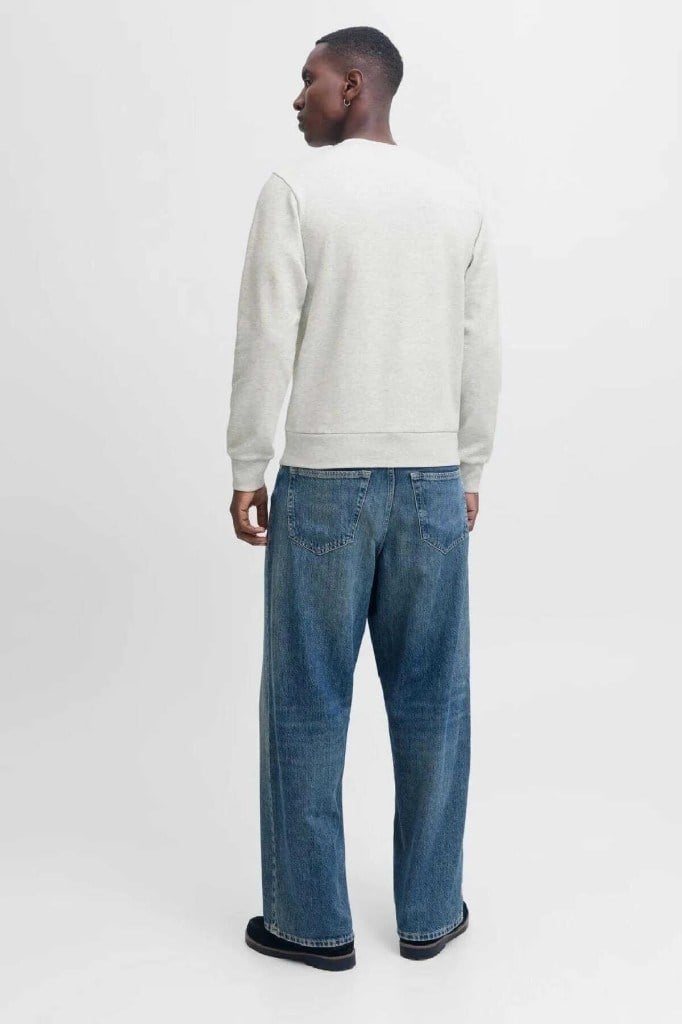 Jack&Jones 12310759 JJPAN SWEAT CREW NECK SMU WHITE MEL ERKEK SWEATSHİRT