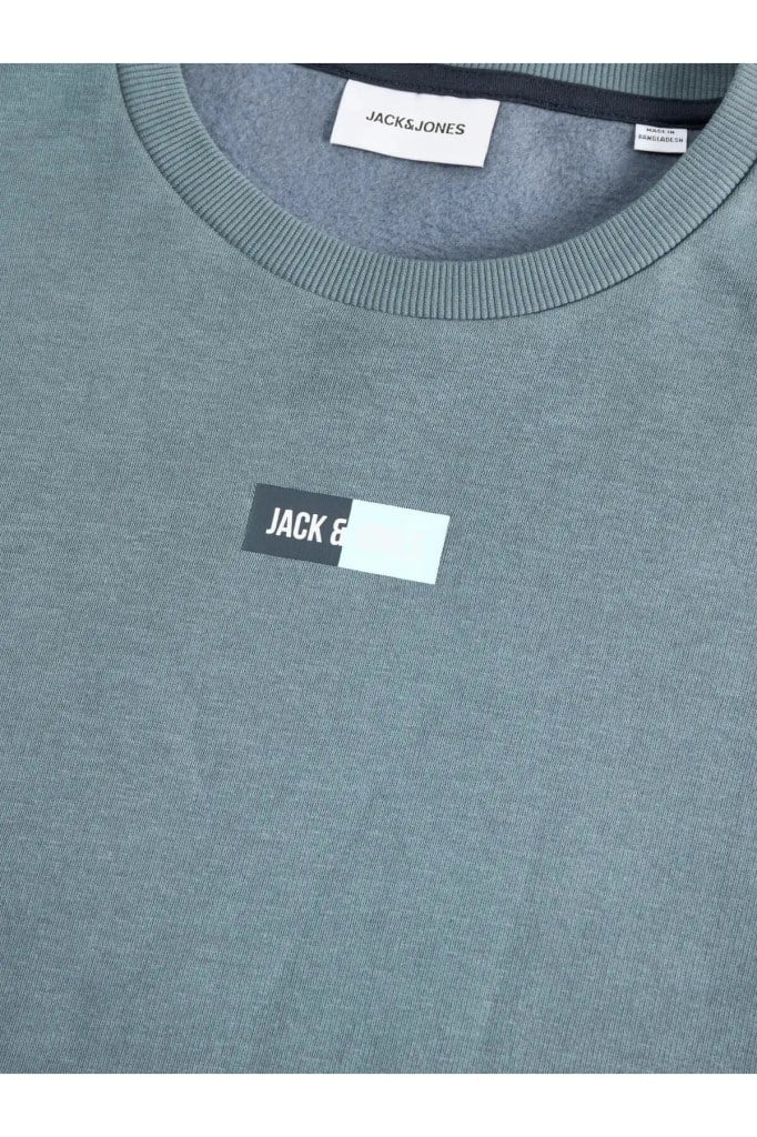 Jack&Jones 12310759 JJPAN SWEAT CREW NECK SMU STORMY WTHR ERKEK SWEATSHİRT