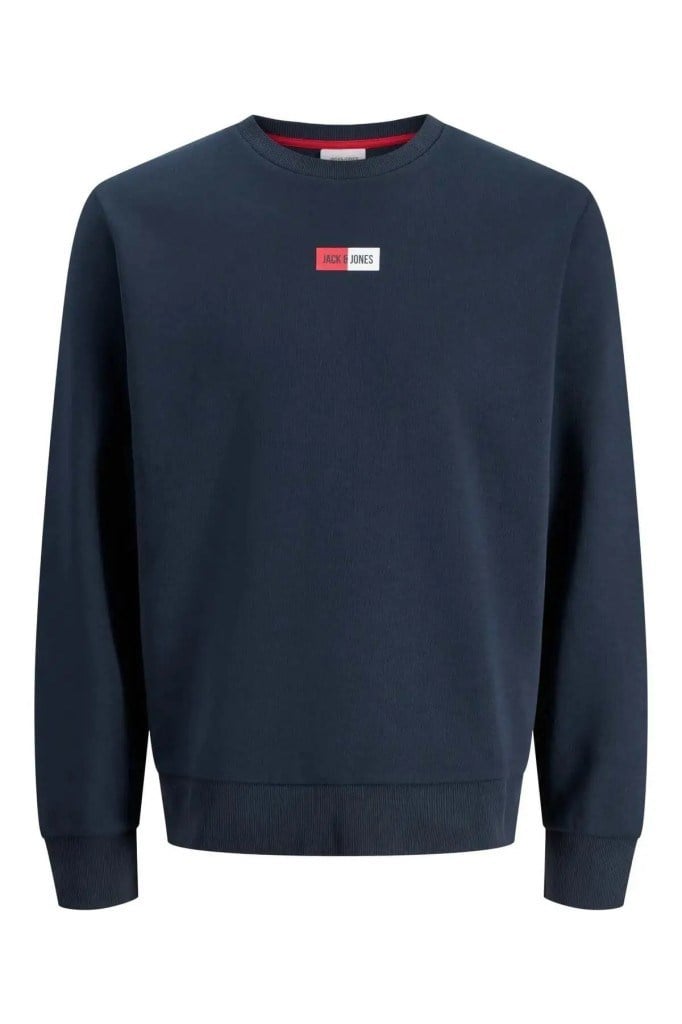 Jack&Jones 12310759 JJPAN SWEAT CREW NECK SMU NAVY BLAZER ERKEK SWEATSHİRT