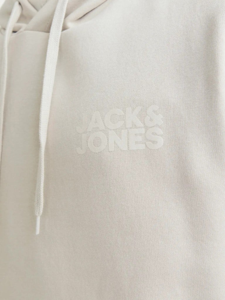 JCocorp Logo Sweat Hood Moonbeam Erkek Kapüşonlu Sweatshirt
