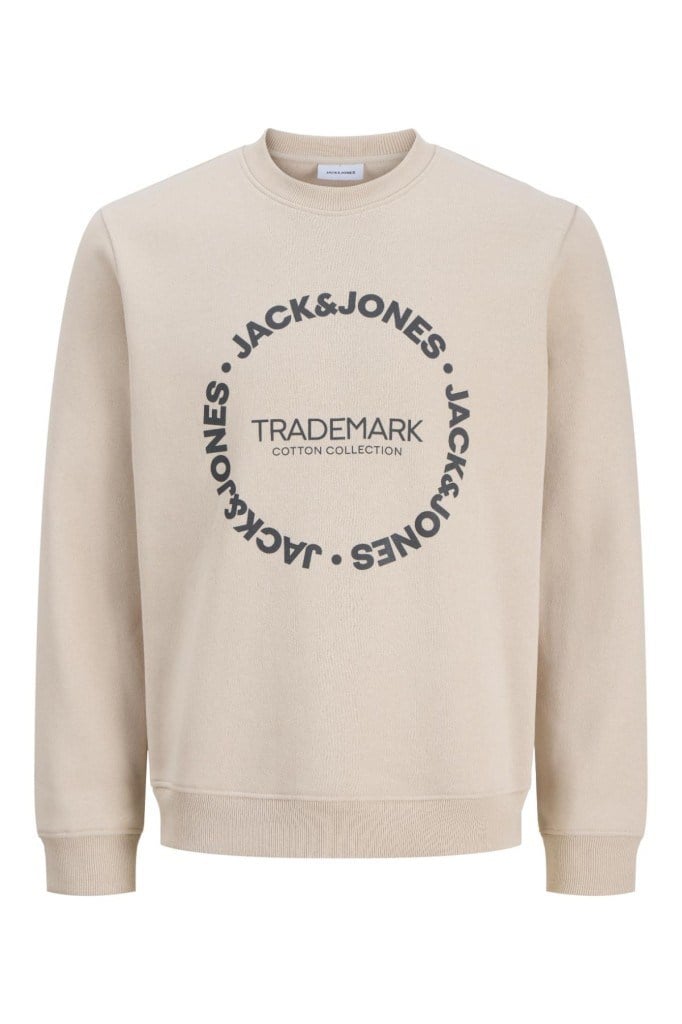 JJBenson Sweat Crew Neck Moonbeam Erkek Sweatshirt 12298497