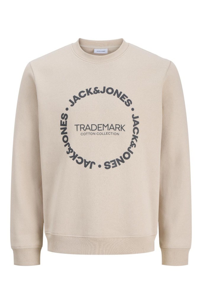 JJBenson Sweat Crew Neck Moonbeam Erkek Sweatshirt 12298497