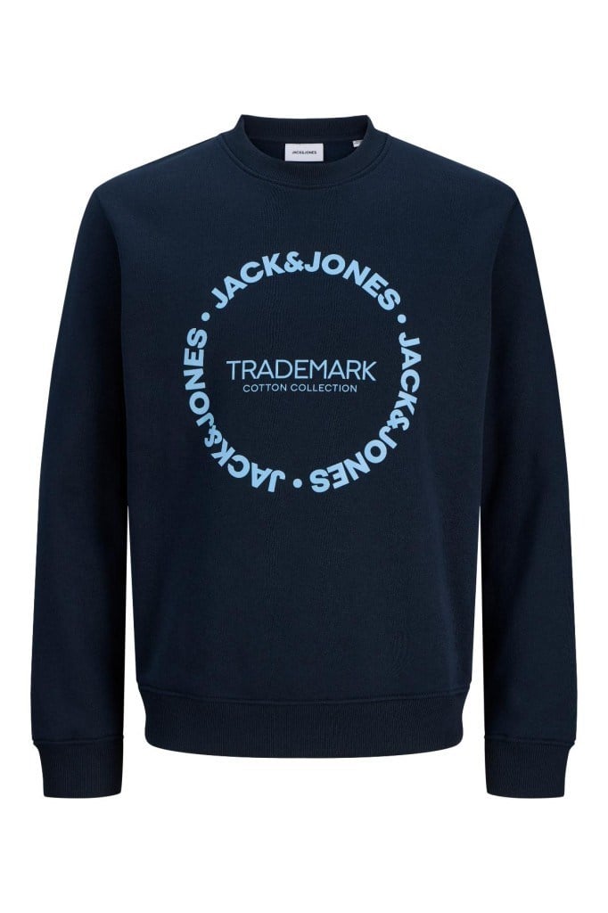 JJBenson Sweat Crew Neck Navy Blazer Erkek Sweatshirt 12298497