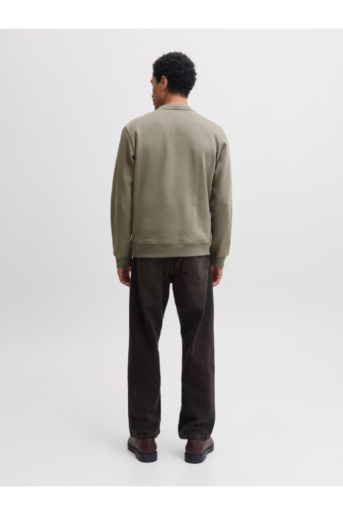 JJBenson Sweat Crew Neck Vetıver Erkek Sweatshirt 12298497