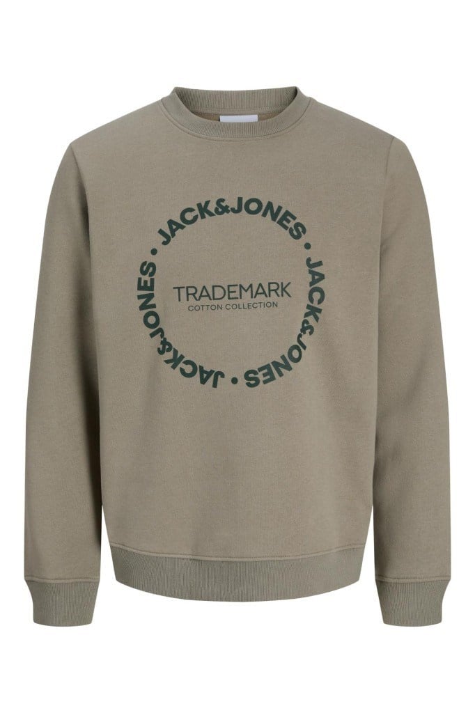 JJBenson Sweat Crew Neck Vetıver Erkek Sweatshirt 12298497