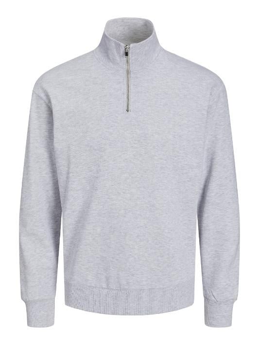JJEBRADLEY SWEAT HALF ZIP L. GREY 12250747