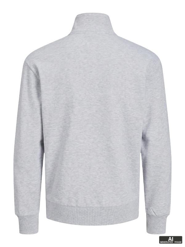 JJEBRADLEY SWEAT HALF ZIP L. GREY 12250747
