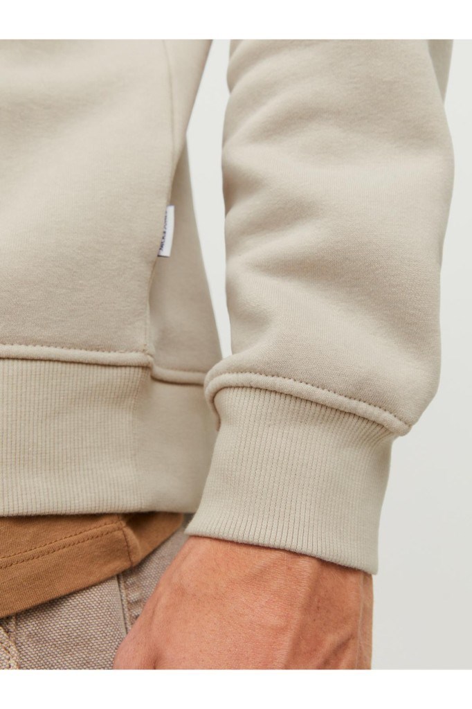 JJEBRADLEY SWEAT HALF ZIP MOONBEAM 12250747