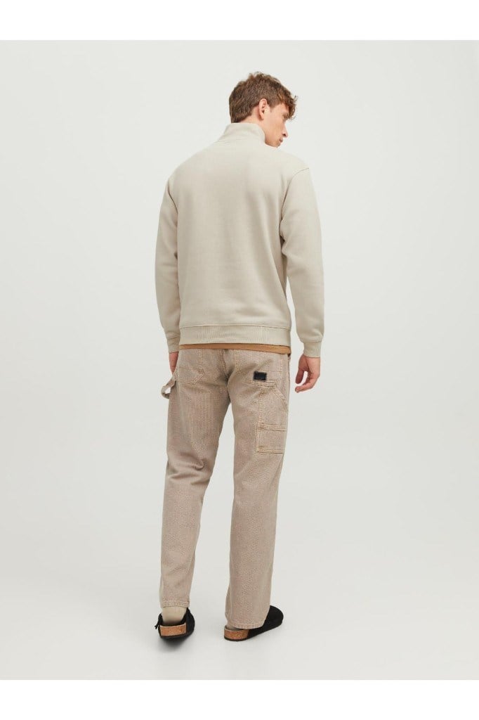 JJEBRADLEY SWEAT HALF ZIP MOONBEAM 12250747