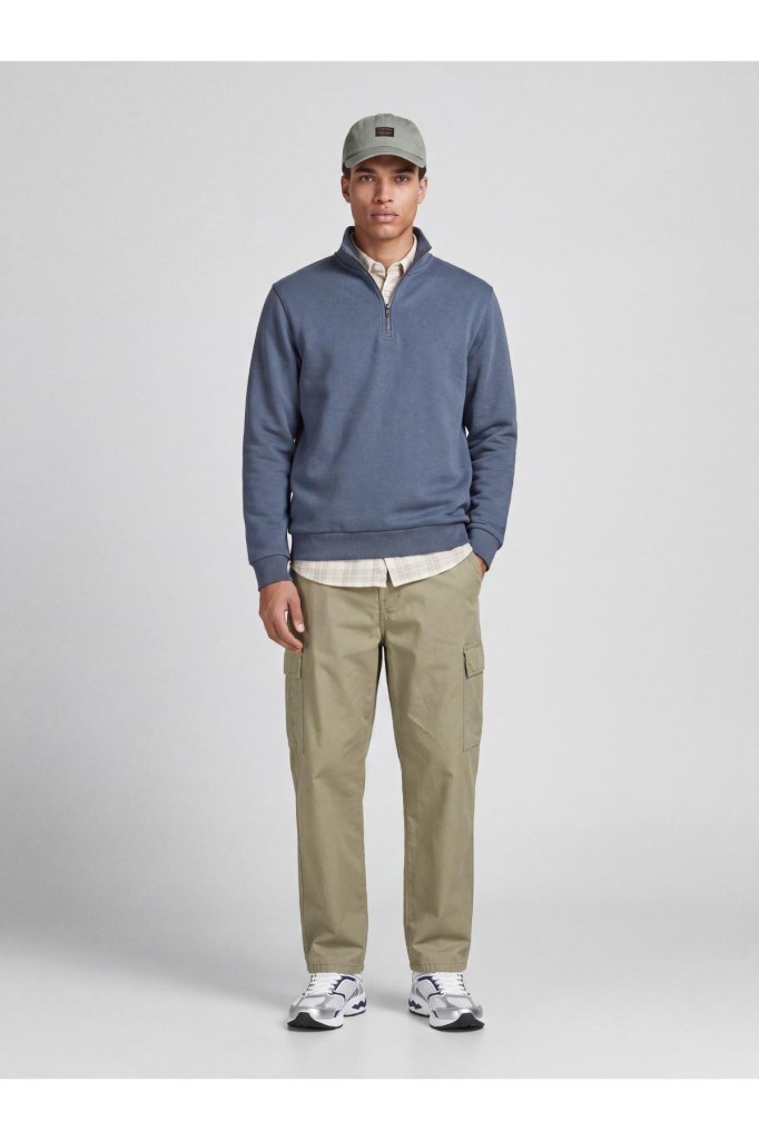 JJEBRADLEY SWEAT HALF ZIP TURBULENCE 12250747