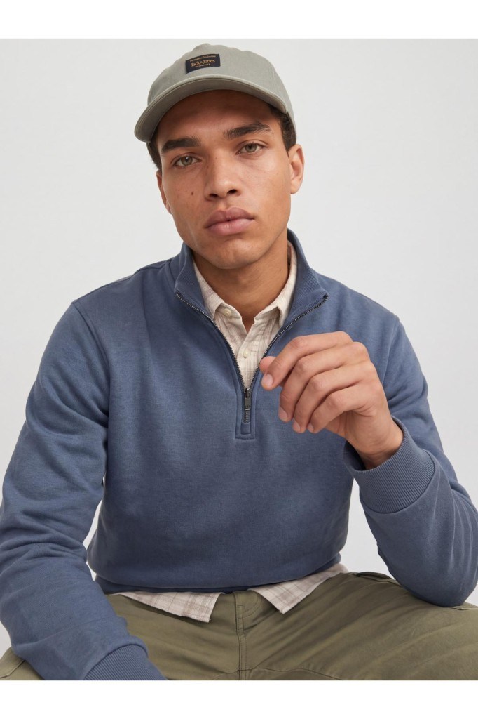 JJEBRADLEY SWEAT HALF ZIP TURBULENCE 12250747