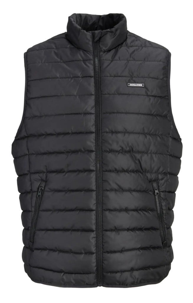 JJELVIS Lıght Bodywarmer Collar Black Erkek Yelek 12299201