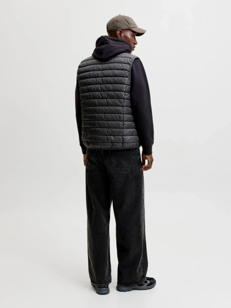 JJELVIS Lıght Bodywarmer Collar Black Erkek Yelek 12299201