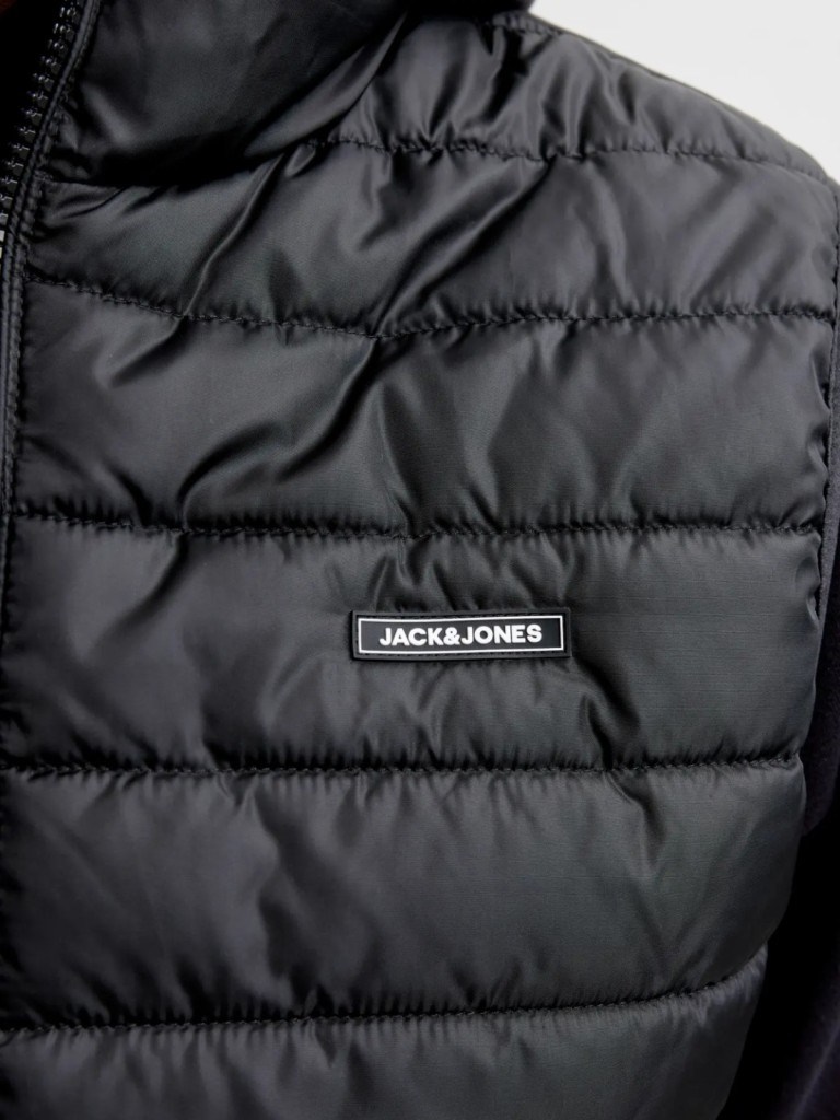 JJELVIS Lıght Bodywarmer Collar Black Erkek Yelek 12299201