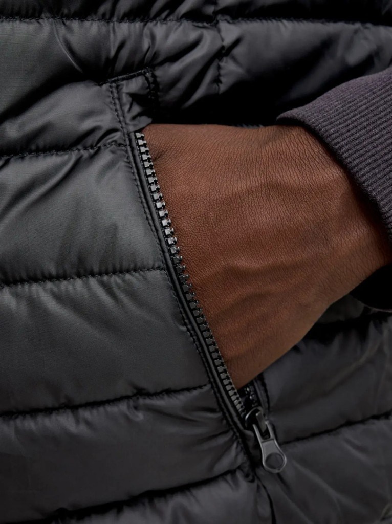 JJELVIS Lıght Bodywarmer Collar Black Erkek Yelek 12299201