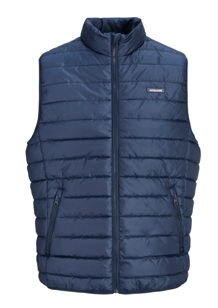 JJELVIS Lıght Bodywarmer Collar Navy Erkek Yelek 12299201
