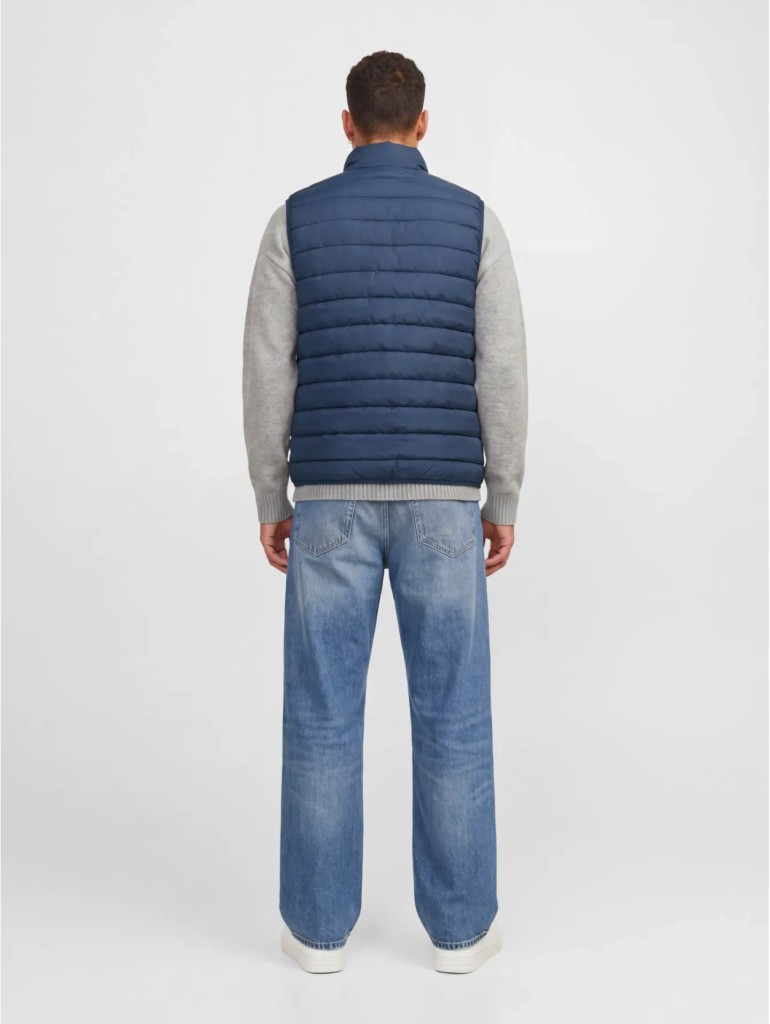 JJELVIS Lıght Bodywarmer Collar Navy Erkek Yelek 12299201