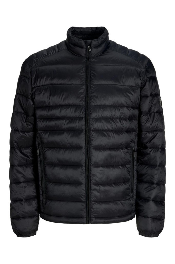 JJKıngsley Lıght Puffer Collar Black Erkek Mont 12298868