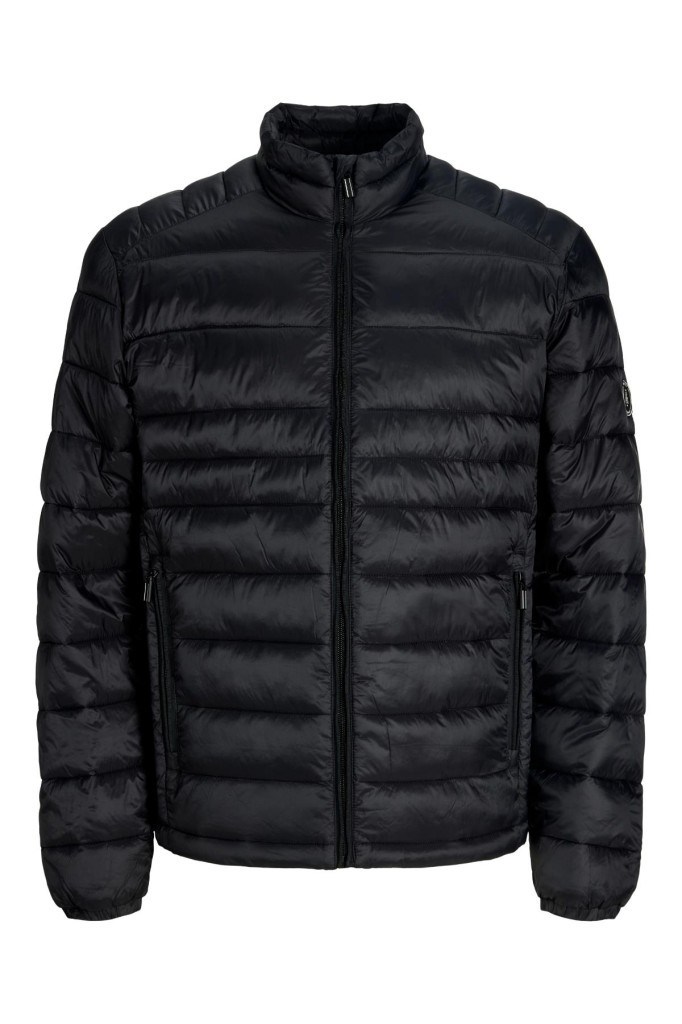JJKıngsley Lıght Puffer Collar Black Erkek Mont 12298868