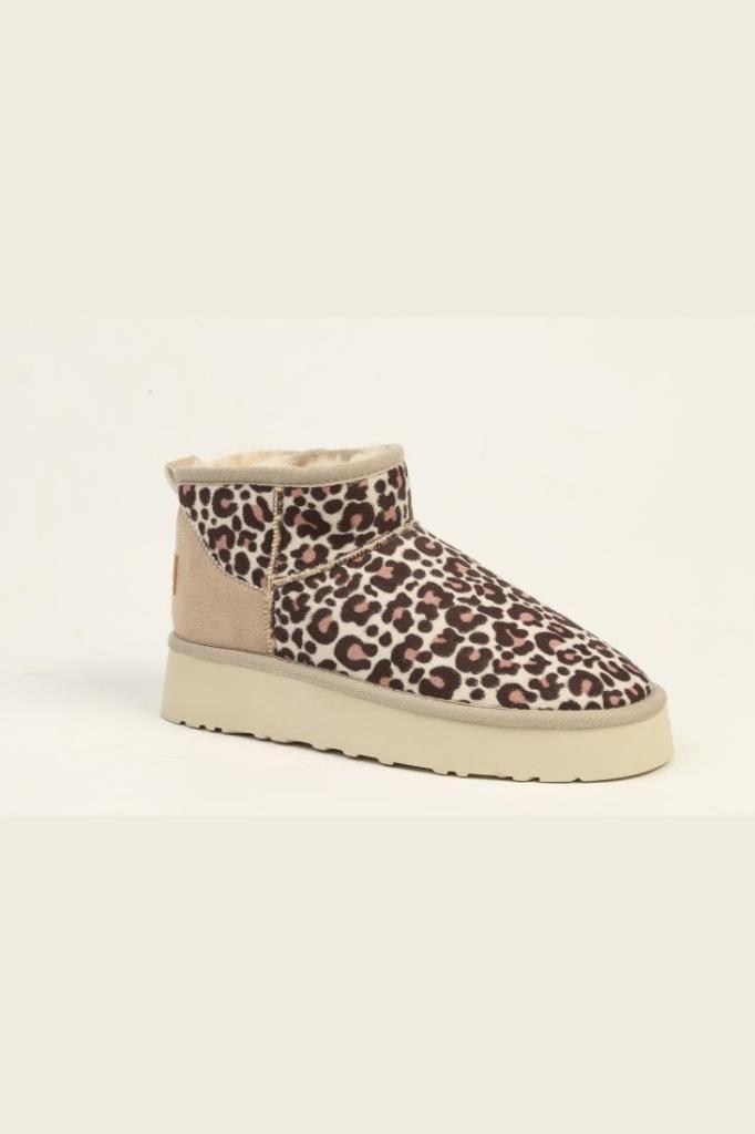 Leopar Kadın Bot PC-55184 Bej