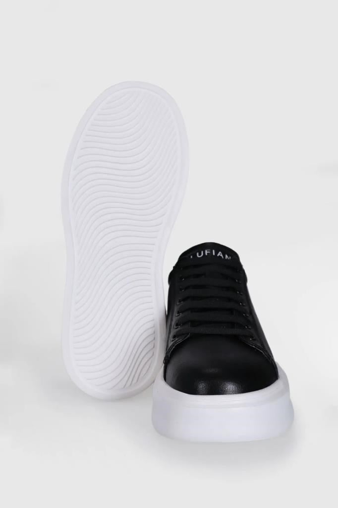 LUFIAN GAGE SİYAH DERİ ERKEK SNEAKER