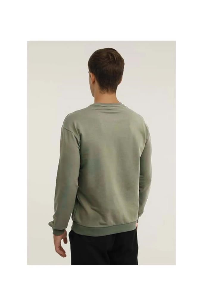 LUMBERJACK 4M M-SN75 BSC C NECK SW 4FX A HAKI ERKEK Sweatshirt