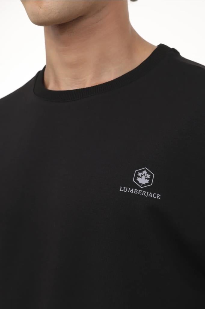 LUMBERJACK 4M M-SN75 BSC C NECK SW 4FX SIYAH ERKEK Sweatshirt